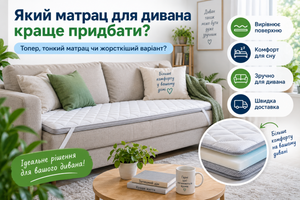 Який матрац на диван вибрати для щоденного сну: топер чи повноцінний матрац