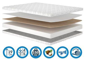 Ортопедичний матрац Matroluxe Leeds cocos - Матролюкс Лідс кокос 90x190