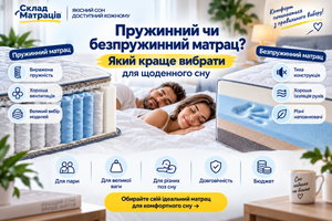 Пружинний чи безпружинний матрац: який краще вибрати для щоденного сну