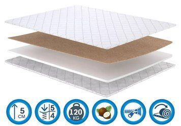 Ортопедичний матрац Topper-futon 1 cocos - Топер-футон 1 кокос жакард 65x180